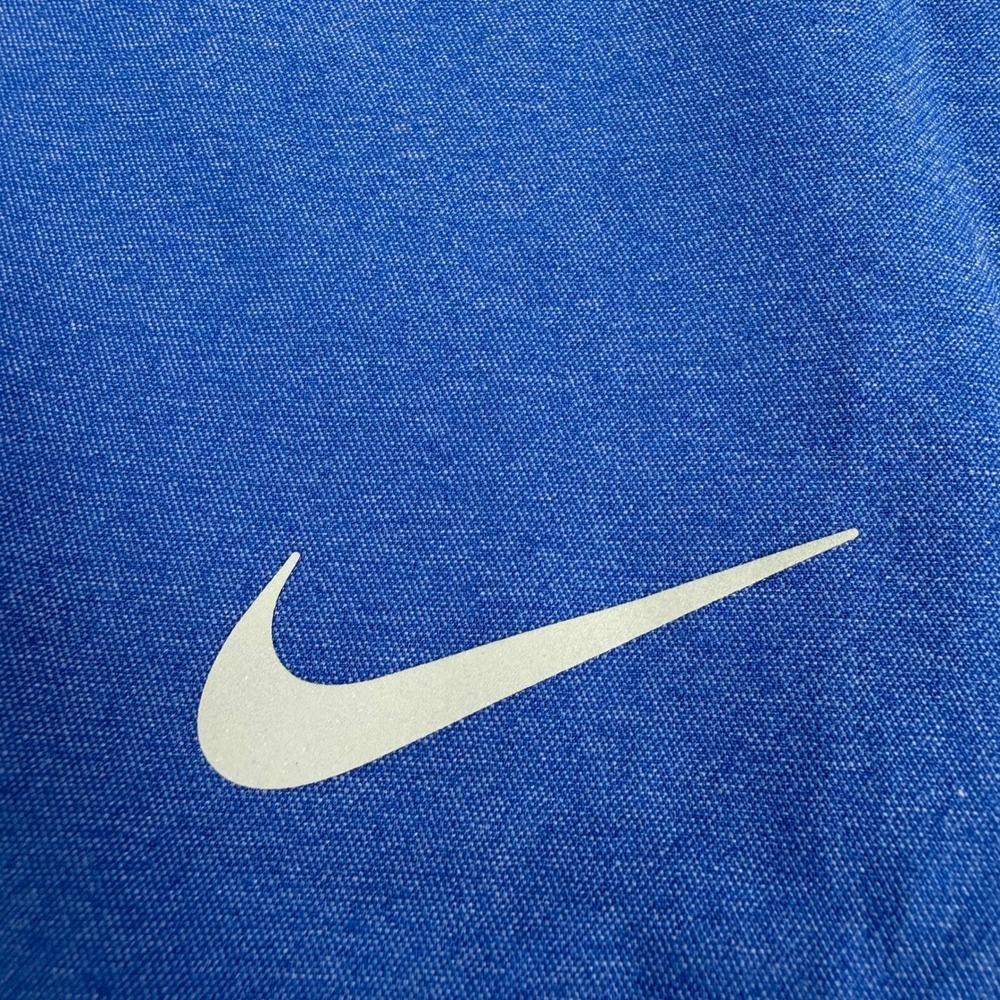 Nike Tiger Woods Polo Shirt Mens Large Blue Dri-FIT Kaluhyat Golf Club Stretch - Picture 6 of 16